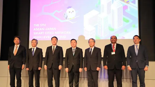 Gelaran The 5th ASEAN Japan Smart Cities Network High Level Meeting di Tsukuba, Jepang, pada Kamis (26/10/2023). (Istimewa)