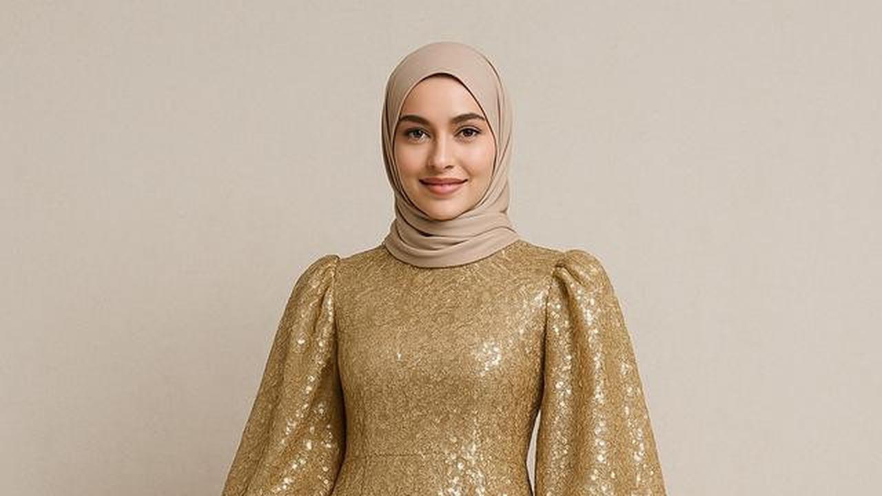 7 Model Gamis A-Line Brokat dengan Lengan Balon, Cocok untuk Segala Acara di 2025