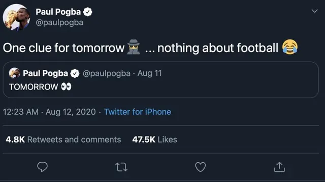 Paul Pogba membuat heboh dengan twitnya.