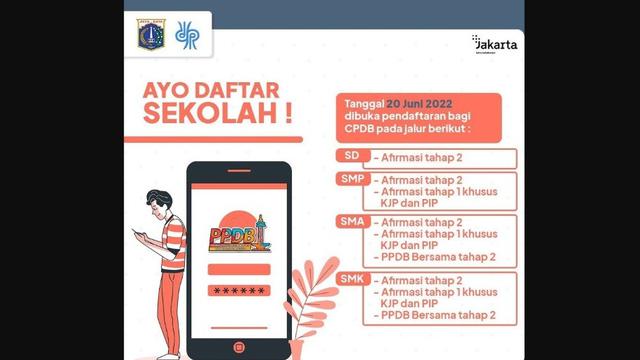 Pendaftaran serta proses seleksi Penerimaan Peserta Didik Baru Online Sekolah Menengah Pertama (SMP) DKI Jakarta atau PPDB Online SMP DKI Jakarta sudah mulai dibuka