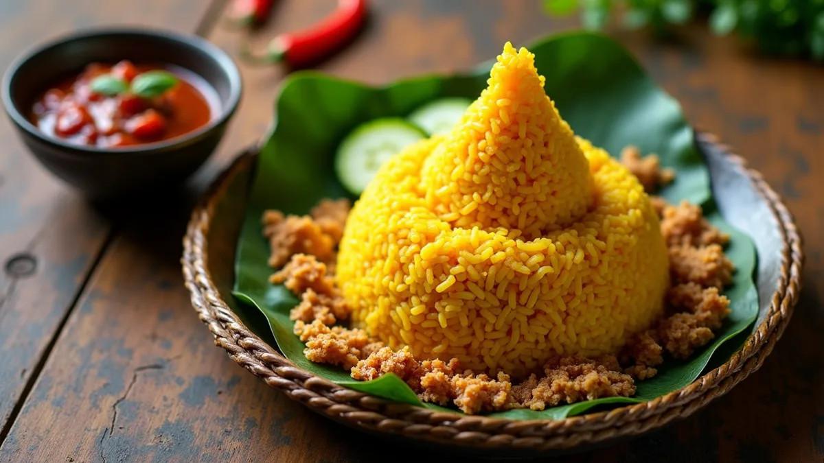 Resep Nasi Kuning Sambal Ati yang Pulen dan Gurih Pedas
