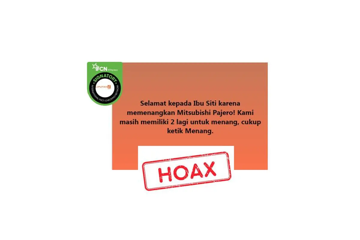 Cek Fakta Pajero gratis