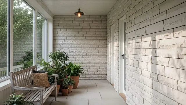 Model Teras Rumah Desa yang Terlihat Modern Hanya dengan Cat dan Batu Alam