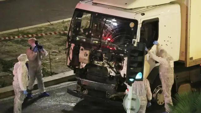 Truk yang menyerang di peringatan Bastile Day. (AP/File)