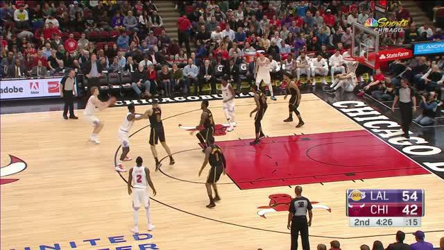 Berita video game recap NBA 2017-2018 antara LA Lakersmelawan Chicago Bulls dengan skor 108-103.