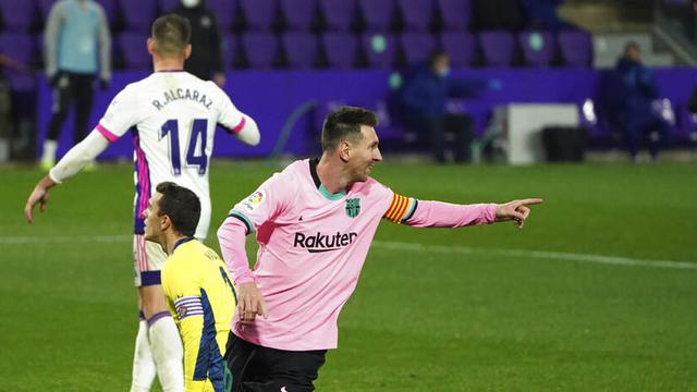 Foto Liga Spanyol: Kebahagiaan Lionel Messi Usai Berhasil Pecahkan Rekor Pele