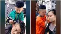 Jiang Hogqi mahir menata rambut dan menata rias (dok. Kaishou/https://live.kuaishou.com/u/3x7za2hk2yk63vq/3x7kexz8z8h47n2/Fairuz Fildzah)