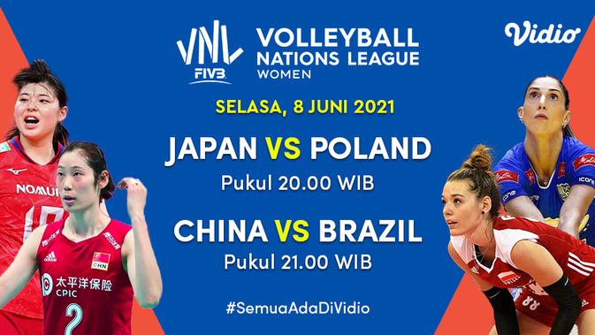 Link Live Streaming Volleyball Nations League 2021 Di Vidio Selasa 8 Juni Ragam Bola Com