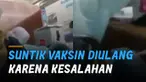 Terekam kamera pasien penerima vaksin. Suntikan vaksin diulang karena suntikan pertama tidak terinjeksi.