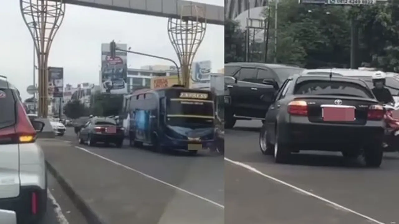 Mobil pelat merah (Instagram/@fakta.jakarta)