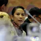 Menteri BUMN, Rini Soemarno mengikuti rapat kerja dengan Komisi VI DPR di Kompleks Parlemen, Jakarta, Kamis (1/10/2015). Rapat membahas usulan Penyertaan Modal Negara (PMN) pada RAPBN 2016 dan Usulan Dividen TA 2016. (Liputan6.com/Johan Tallo)