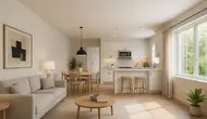 Gambar Rumah Tipe 36 Konsep Open Plan (created by AI)