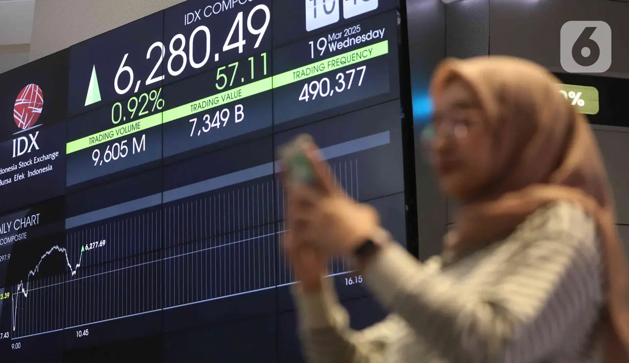 Otoritas Jasa Keuangan (OJK) resmi kembali menerapkan kebijakan buyback saham tanpa RUPS sebagai respons atas tingginya volatilitas di pasar saham. (Liputan6.com/Angga Yuniar)