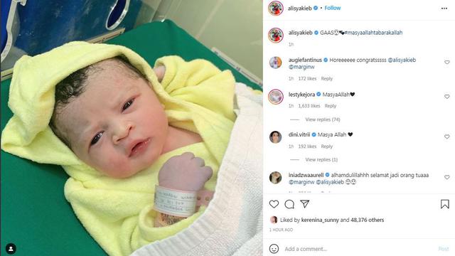 Ali Syakieb dan Margin dikaruniai anak pertama