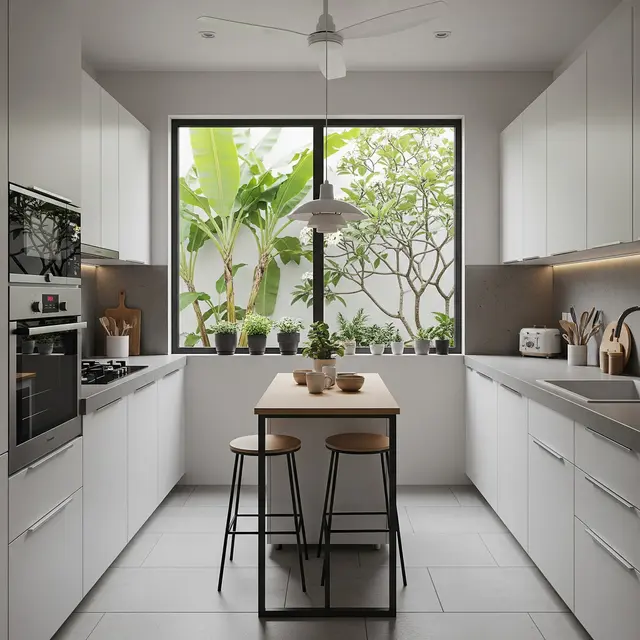9 Desain Dapur Minimalis dengan Kitchen Set Dua Sisi