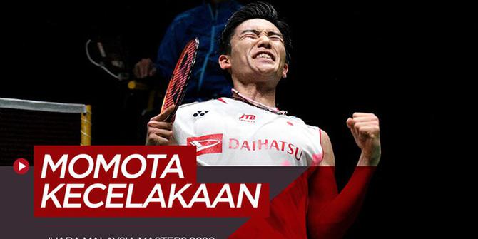 VIDEO: Juara Malaysia Masters, Kento Momota Alami Kecelakaan Mobil