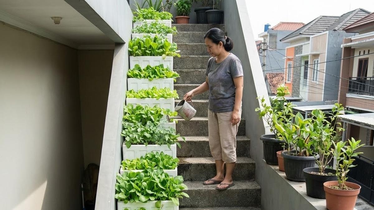 10 Desain Kebun Sayur Pakai Box Sterofoam, Cocok untuk Teras dan Balkon