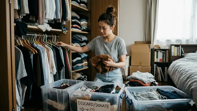 Tips Mengatur Lemari (Foto: Gemini AI)