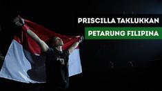 Priscilla Hertati Lumban Gaol berhasil mengalahkan petarung Filipina, Jomary Torres di kelas atomweight.