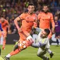 Aksi Lionel Messi dkk. saat Barcelona menjamu Lyon di leg kedua 16 besar Liga Champions 2018-2019 di Camp Nou, Kamis dini hari WIB (14/3/2019). (AFP/Josep Lago)