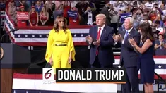 Presiden Amerika Serikat Donald Trump resmi mencalonkan diri kembali di pemilihan presiden Amerika Serikat tahun 2020. Kampanye perdana Trump di Gelar di Orlando, Florida.