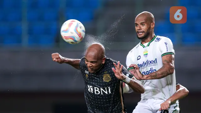 Foto: Gol Telat Ciro Alves ke Gawang Bhayangkara FC Bawa Persib Bandung Raih Tiga Poin