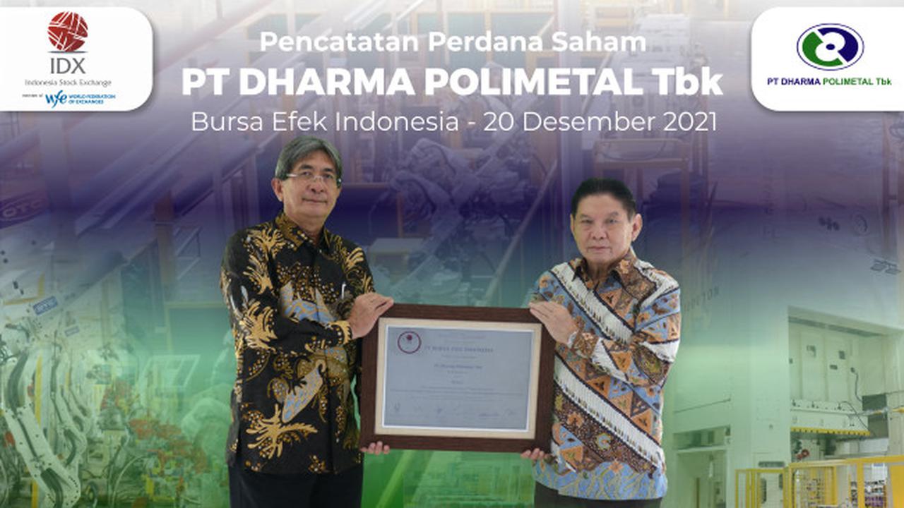 Pencatatan perdana saham PT Dharma Polimetal Tbk (DRMA), Senin (20/12/2021) (Foto: BEI)
