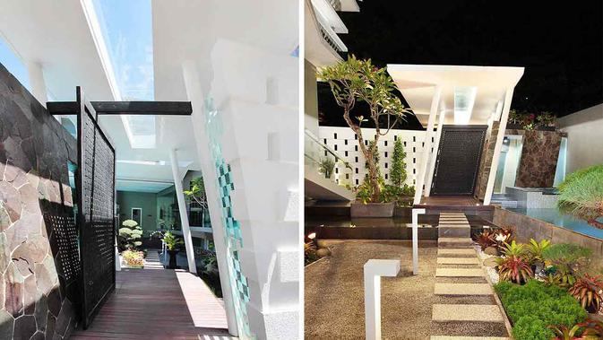 Selasar teras rumah modern karya Wastu Cipta Parama. (dok. Wastu Cipta Parama/Arsitag.com)