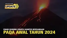 Ada 101 erupsi atau letusan dari 6 gunung api di Indonesia yang tercatat sejak awal tahun ini. Data ini merujuk laman Magma Indonesia, Pusat Vulkanologi dan Mitigasi Bencana Geologi (PVMBG), Badan Geologi Kementerian Energi Sumber Daya Mineral (ESDM)...