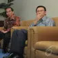 Jokowi dan Ahok menunggu di lobi kantor Kementerian Dalam Negeri di Jalan Medan Merdeka Utara, Rabu (14/5/2014) (Liputan6.com/Herman Zakharia).