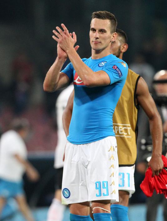 4. Arkadiusz Milik - Namanya mulai dikenal usai tampil brilian bersama Ajax Amsterdam. Kini pun namanya mulai mencuat kala menjadi juru gedor pasukan kota Naples, Napoli. (AFP/Carlo Herman)