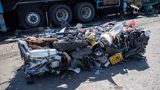 Motor yang dimusnahkan untuk mencegah dijual kembali di pasar gelap