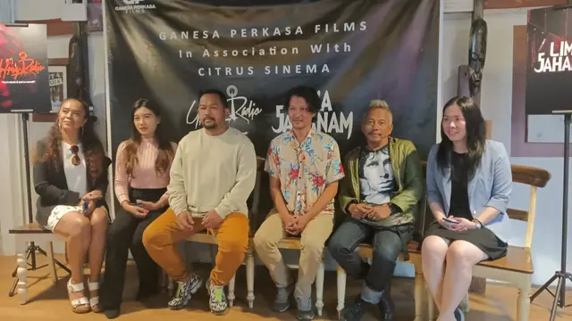 Bedu saat jumpa pers film Unfreq Radio dan 5 Jahanam (ist)