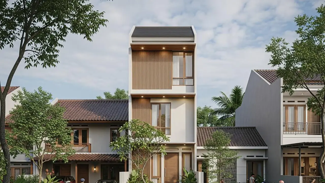 Rumah Mungil Lebar 3 Meter Tapi Elegan
