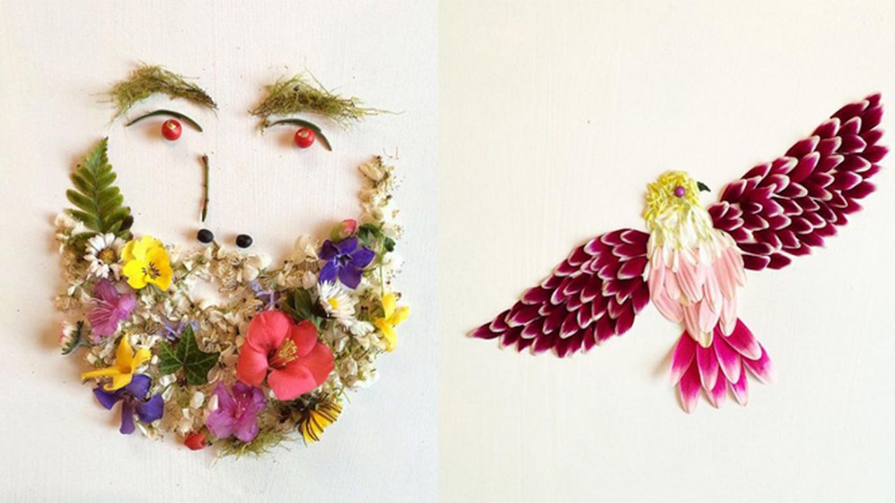 Mengintip Aneka Kolase Cantik dari Kumpulan Kelopak Bunga