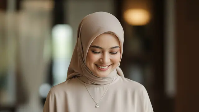 Model Gamis Minimalis Elegan untuk Acara Pengajian