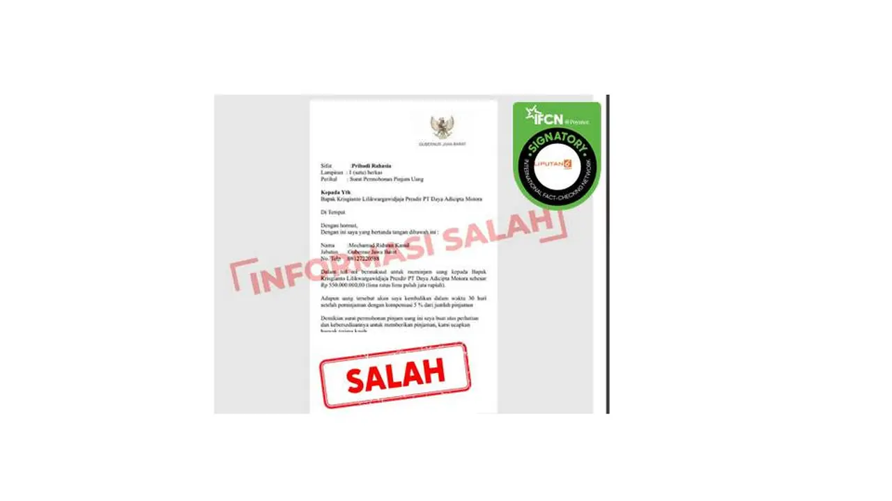 Cek Fakta Ridwan Kamil