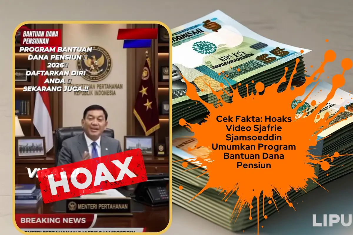 Cek fakta video Menhan Sjafrie Sjamsoeddin membuka pendaftaran dana pensiun 2026
