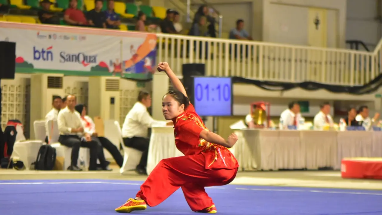 Aksi Karina saat POPNAS 2025
