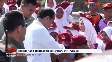 Presiden Joko Widodo angkat bicara soal uji materi batas usia capres dan cawapres di Mahkamah Konstitusi. Jokowi memastikan tidak akan mengintervensi keputusan MK.