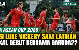 Aksi Luke Vickery dalam Latihan Timnas Indonesia, Berpeluang Debut di FIFA ASEAN Cup 2026