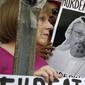 Foto Jamal Khashoggi, wartawan Arab Saudi yang dibunuh di Istanbul (AP/Jacquelyn Martin)
