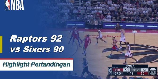 Cuplikan Hasil Pertandingan NBA : Raptors 92 vs Sixers 90