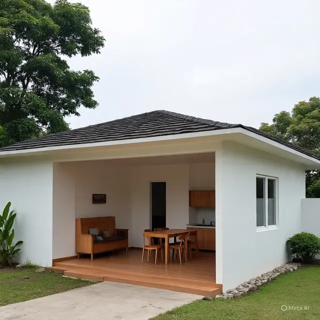 Rumah Konsep Villa Sederhana di Lahan Terbatas