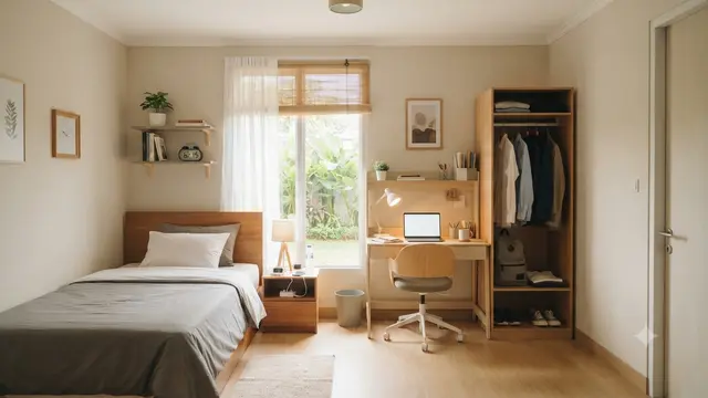 Desain Kamar Kos yang Bikin Penghuninya Bangun Pagi yang Cocok untuk Pekerja dan Mahasiswa yang Sering Kesiangan Model dengan Tata Letak yang Mudah Dirawat
