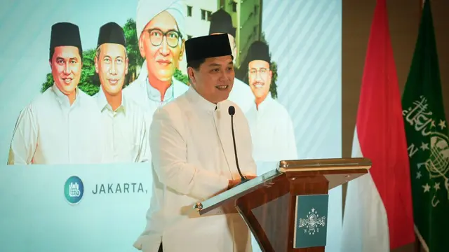 Ketua Umum NU Yahya Cholil Staquf mengangkat Menteri Badan Usaha Milik Negara (BUMN), Erick Thohir menjadi Ketua Lembaga Kajian dan Pengembangan Sumber Daya Manusia (Lakpesdam) Nahdlatul Ulama (NU). (Dok BUMN)