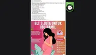 Kumpulan Hoaks Bansos Ibu Hamil Beredar di Medsos, Simak Daftar dan Faktanya