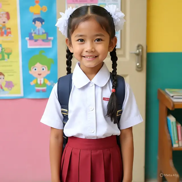 Model Rambut Anak Sekolah Perempuan (Foto: AI)