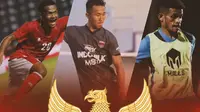 Timnas Indonesia - Ramai Rumakiek, Miftah Anwar Sani, Ricky Kambuaya (Bola.com/Adreanus Titus)