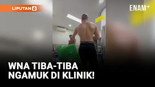 VIDEO: Viral! WNA Ngamuk di Klinik sampai Rusak Fasilitas